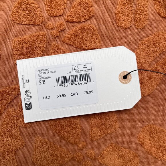 Billabong Loosen Up Set- Sweatshirt & Shorts | Size S/M | Burnt Orange/Toffee - Picture 3 of 12